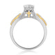Load image into Gallery viewer, Jewelili Yellow Gold Over Sterling Silver With 1/5 CTTW Natural White Round Diamonds Bridal Set
