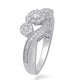 Load image into Gallery viewer, Jewelili Ring with Round Diamonds in Sterling Silver 1/4 CTTW View 2
