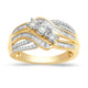 Load image into Gallery viewer, Jewelili 3 Stone Engagement Ring with Baguette and Round Natural White Diamonds in 10K Yellow Gold 1/2 CTTW View 1
