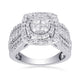 Load image into Gallery viewer, Jewelili Engagement Ring with Natural Round White Diamonds in 10K White Gold 1 CTTW View 1
