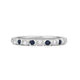 Load image into Gallery viewer, Jewelili Band Ring with 2mm Blue Sapphire and Natural White Diamonds in 10K White Gold 1/5 CTTW View 1
