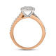 Load image into Gallery viewer, Jewelili Ring with Natural White Diamonds in 14K Rose Gold 3/4 CTTW View 4
