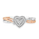 Load image into Gallery viewer, Jewelili Rose Gold Over Sterling Silver With 1/10 CTTW Diamonds Heart Shape Engagement Ring
