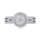 Load image into Gallery viewer, Jewelili Engagement Ring with Baguette and Round Natural White Diamonds in 10K White Gold 1/2 CTTW View 2
