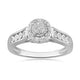 Load image into Gallery viewer, Jewelili Engagement Ring with White Diamonds in Sterling Silver 1/10 CTTW View 1
