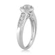 Load image into Gallery viewer, Jewelili Engagement Ring with White Diamonds in Sterling Silver 1/10 CTTW View 5
