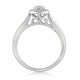 Load image into Gallery viewer, Jewelili Engagement Ring with White Diamonds in Sterling Silver 1/10 CTTW View 4
