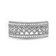 Load image into Gallery viewer, Jewelili Sterling Silver With 1/3 CTTW Natural White Round Diamonds Multi Row Anniversary Ring
