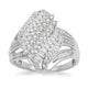 Load image into Gallery viewer, Jewelili Sterling Silver With 1/2 CTTW Natural White Round Diamonds Ring
