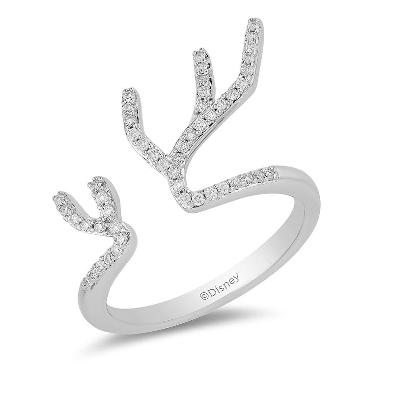 Enchanted Disney Fine Jewelry 14K White Gold 1/5Cttw Elsa Fashion Ring