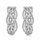 Load image into Gallery viewer, Jewelili Sterling Silver 1/2 CTTW Diamonds Crossover J-Hoop Earrings
