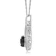 Load image into Gallery viewer, Jewelili 10K White Gold With 1 CTTW Treated Black and White Diamonds Pendant Necklace
