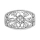 Load image into Gallery viewer, Jewelili Wedding Band with Natural White Round Diamond in Sterling Silver 1/10 CTTW 2

