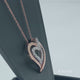 Load and play video in Gallery viewer, Jewelili 10K Rose Gold with 1/4 CTTW Diamonds Double Heart Pendant Necklace

