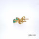Load and play video in Gallery viewer, Jewelili 10K Yellow Gold With Round Cut Created Emerald Stud Earrings
