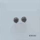 Load and play video in Gallery viewer, Jewelili 10K White Gold with Treated Black Diamonds Stud Earrings
