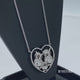Load and play video in Gallery viewer, Jewelili Sterling Silver with Treated Black and White Round Diamonds Owl Family Pendant Necklace
