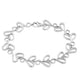 Load image into Gallery viewer, Jewelili Fancy Love Heart Link Bracelet in Sterling Silver
