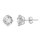Load image into Gallery viewer, Jewelili Stud Earrings with Cubic Zirconia in 10K White Gold View 3
