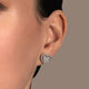 Load image into Gallery viewer, Jewelili Sterling Silver With 1/10 CTTW Natural White Diamond Heart Stud Earrings
