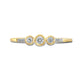 Load image into Gallery viewer, Jewelili 10K Yellow Gold With 1/6 Cttw Natural White Round Diamonds Three Stone Ring

