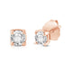 Load image into Gallery viewer, Jewelili Rose Gold With 1/5 CTTW Round Diamonds Stud Earrings
