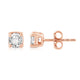 Load image into Gallery viewer, Jewelili Rose Gold With 1/5 CTTW Round Diamonds Stud Earrings

