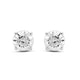 Load image into Gallery viewer, Jewelili Stud Earrings with Round Diamonds Solitaire in 14K White Gold 3/4 CTTW View 2
