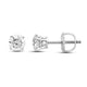 Load image into Gallery viewer, Jewelili Stud Earrings with Round Diamonds Solitaire in 14K White Gold 3/4 CTTW View 3

