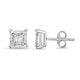 Load image into Gallery viewer, Jewelili 10K White Gold With 1/2 CTTW Diamonds Stud Earrings
