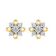 Load image into Gallery viewer, Jewelili 10K White Gold and Yellow Gold with 1/10 CTTW Diamonds Earrings
