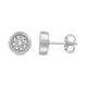 Load image into Gallery viewer, Jewelili Sterling Silver 1/10 CTTW Natural White Round Diamonds Stud Earrings
