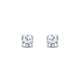 Load image into Gallery viewer, Enchanted Disney Fine Jewelry 14K White Gold 1/3 CTTW Diamond Majestic Princess Solitaire Earrings
