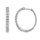 Load image into Gallery viewer, Jewelili Sterling Silver With 1/5 CTTW Natural White Diamond Hoop Earrings
