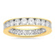 Load image into Gallery viewer, Jewelili 10K Yellow Gold With 3mm Round Cubic Zirconia Eternity Band
