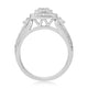 Load image into Gallery viewer, Jewelili 10K White Gold With 3/4 CTTW Baguette and Round Natural White Diamonds Ring
