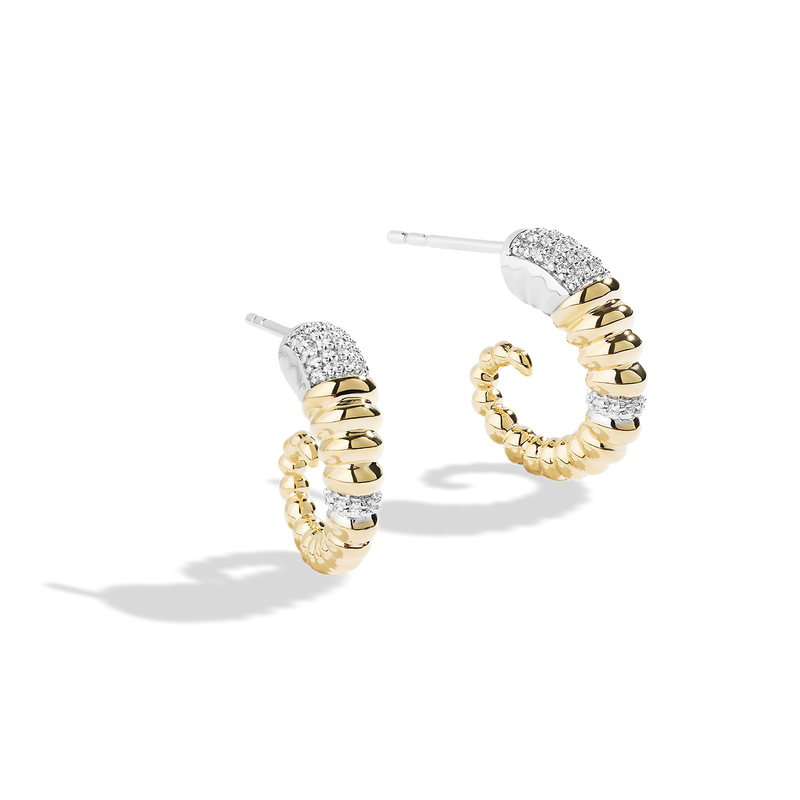 Star Wars™ Fine Jewelry BANTHA™ WOMEN'S HOOP EARRINGS 1/6 CT.TW. Diamond, 10K Yellow Gold and Sterling Silver