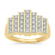 Load image into Gallery viewer, Jewelili Ring with Diamonds in 14K Yellow Gold over Sterling Silver 1/4 CTTW View 1
