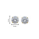 Load image into Gallery viewer, Jewelili Stud Earrings with Cubic Zirconia Solitaire in 10K Yellow Gold View 2
