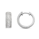 Load image into Gallery viewer, Jewelili Hoop Earrings with Natural White Diamond in Sterling Silver 1/2 CTTW View 3

