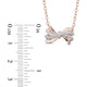 Load image into Gallery viewer, Enchanted Disney Fine Jewelry 10K Rose Gold 1/10 Cttw Snow White Bow Necklace
