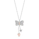 Load image into Gallery viewer, Enchanted Disney Fine Jewelry Sterling Silver and 10K Rose Gold 1/4 CTTW Snow White Necklace
