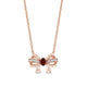 Load image into Gallery viewer, Enchanted Disney Fine Jewelry 10K Rose Gold With 1/10 CTTW Diamond and Garnet Snow White Pendant Necklace
