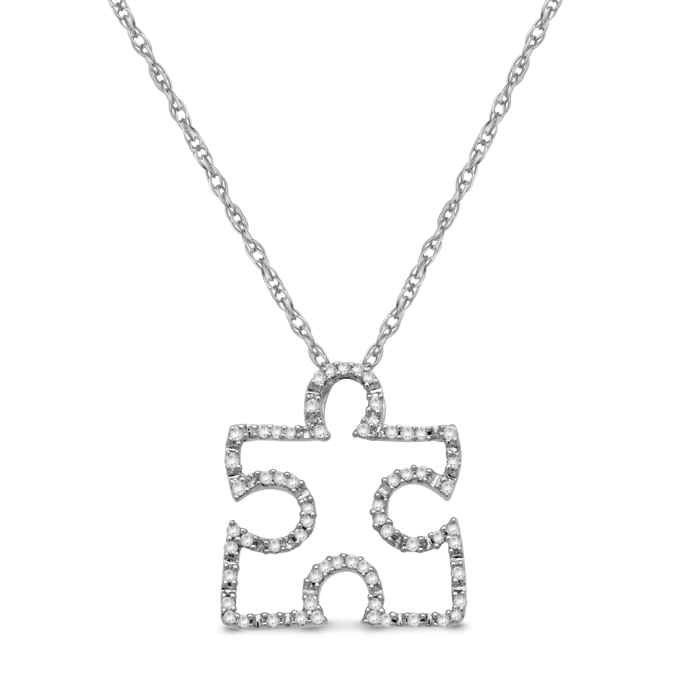 Puzzle Piece Necklace 925 Sterling Silver Jigsaw Puzzle Charm - Etsy Hong  Kong