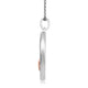 Load image into Gallery viewer, Jewelili Sterling Silver and 10K Rose Gold With Natural White Diamonds Pendant Necklace
