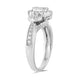 Load image into Gallery viewer, Jewelili 10K White Gold with 3/4 CTTW Natural White Baguette and Round Shape Diamonds Ring
