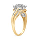 Load image into Gallery viewer, Jewelili Cluster Ring with Diamonds in 10K Yellow Gold 1/2 CTTW View 7
