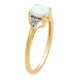 Load image into Gallery viewer, Jewelili Ring with Created Opal and White Diamonds in 10K Yellow Gold View 5
