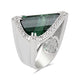 Load image into Gallery viewer, Jewelili Ring with Green Quartz and Clear Crystal in Sterling Silver View 2
