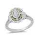 Load image into Gallery viewer, Enchanted Disney Fine Jewelry 14K White and Yellow Gold with 1.00 Cttw Snow White Engagement Ring
